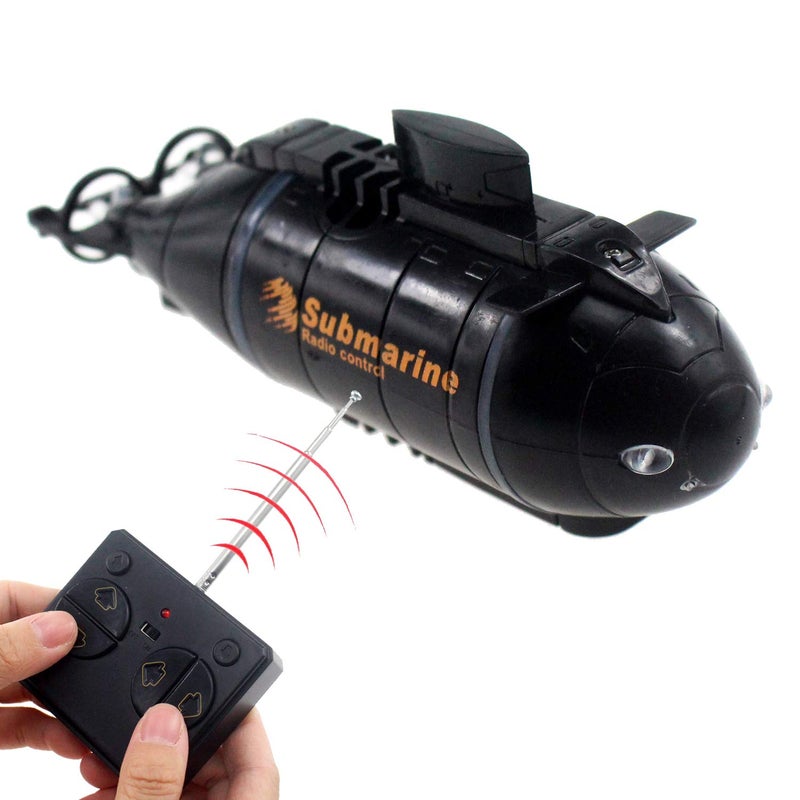 Tipmant Mini Remote Control Nuclear Submarine Toy RC Boat Electric Water Kids Birthday Gifts (Black) - Image 1